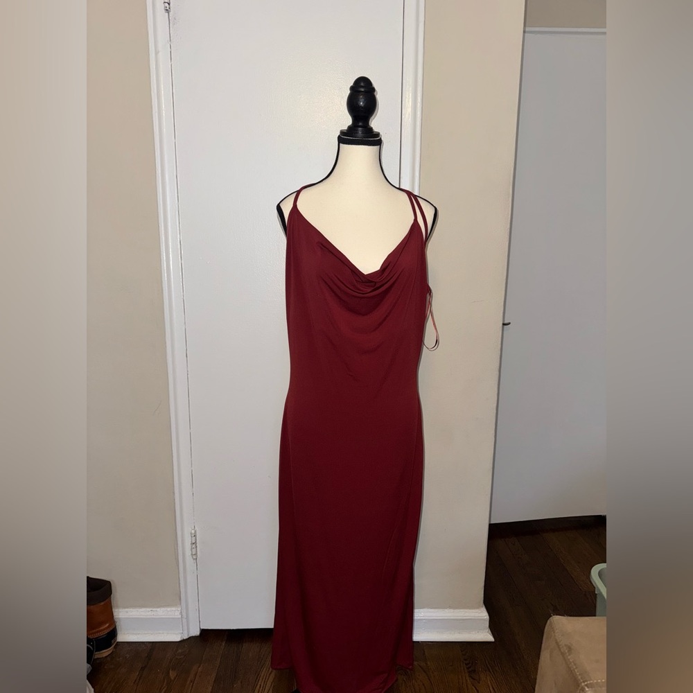 Abercrombie & Fitch Elegant Burgundy Evening Dress size M